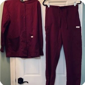 Landau Women's Burgundy scrub